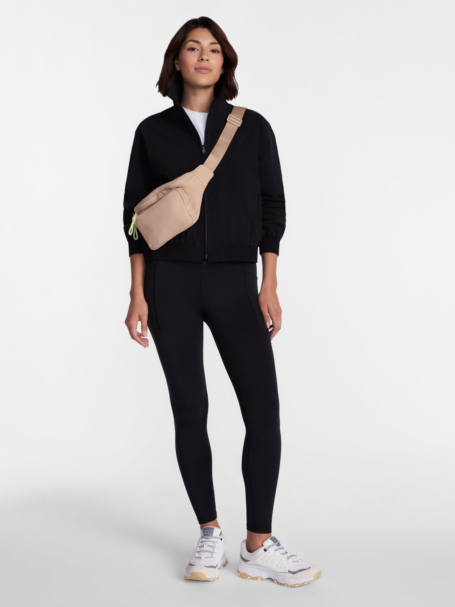 Avia Women's Funnel Neck Jacket with Long Sleeves, Sizes XS-XXXL