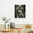thumbnail image 2 of Autua Canvas wall art wolf decoration black and white picture wolf and cub painting wild animal generation artwork children's room living room bedroom bedroom home decoration 16x20 in, 2 of 5
