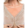 thumbnail image 4 of Lacy Front Hook Bra, Nude, 2XL, 4 of 6