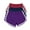 Purple, variant on WIZUTIZ Running Shorts for Women Comfy Relaxed Slim Sports Dolphin Shorts 3 PCS Stretch Elastic Mid Rise Swim Shorts Solid Swimsuit for Ladies Party Purple