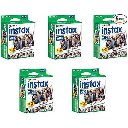 Fujifilm Instax Wide Instant Films for Fuji Instax Wide 210 200 100 300 Pack of 5