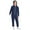 C#1Navy526, variant on CAIVO Kids Girls Boys Solid Color Long Sleeve Zipper Sweatershirt Hooded Romper Jumpsuit Winter Onesie Jumpsuits For Children Classic One-Pieces