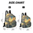 thumbnail image 3 of JIALIOU Mini Backpack Purse for Women Quilted Casual Daypack Small Travel Shoulder Bag, Prehistoric Jungle Dinosaurs Volcano, 3 of 7