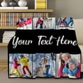 thumbnail image 4 of Custom Blanket Personalized Blanket with Photos Text Customized Picture Throw Blanket for Adult Kids Dad Mom Grandpa Grandma for Birthday Christmas Valentines, 10 Photos, 4 of 6