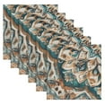 thumbnail image 6 of Qxltty Greenish Brown Boho Pattern Napkins 20×20in Perfect for Parties Dinners Weddings Cocktail Housewarming Cloth Napkins Set of 1, 6 of 8