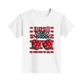 thumbnail image 6 of Virmaxy Unisex 4th of July Cherry Print Summer T-Shirt American Flag Crew Neck Short Sleeve Loose Tee for Independence Day Celebration, for 3-15Y, 6 of 7