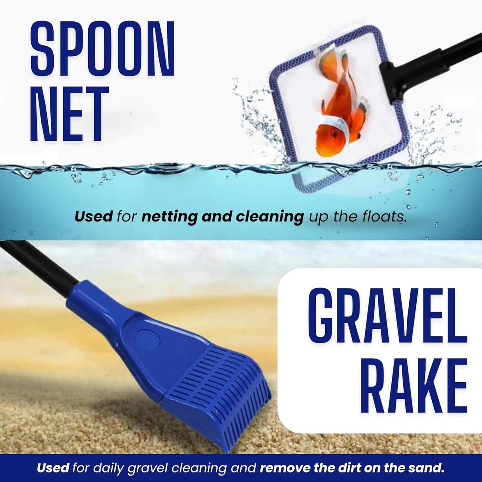 Aquarium Filter Media Foam,Portable 5-in-1 Fish Tank Cleaning Set with Long Handle Brush for Efficient Aquarium Maintenance and Fish Tank Care