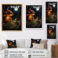 thumbnail image 4 of Designart "Mushroom Wonderland Fantasy Landscape" Landscapes Framed Wall Art - Country Yellow Landscape Modern Entryway Framed Wall Art Print, 4 of 6