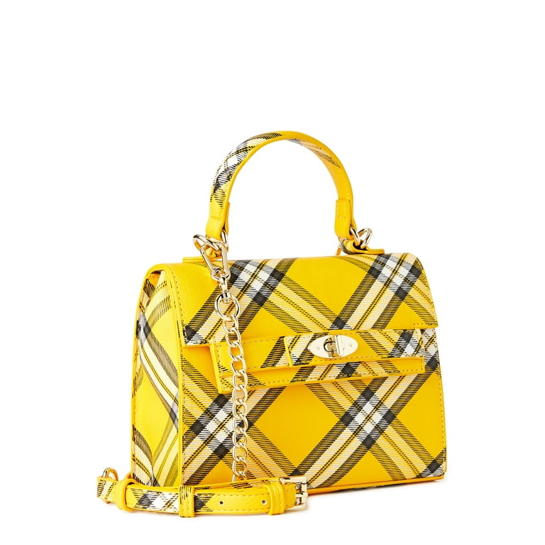 bladre parade Ristede Madden NYC Women's Boxy Top Handle Bag Yellow Plaid - Walmart.com