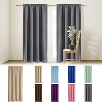 Xuniizn Blackout Curtains for Bedroom Thermal Insulated - 100%Polyester Black Out Curtains 2 Panels Set Room Darkening Window Curtains for Living Room, Brown