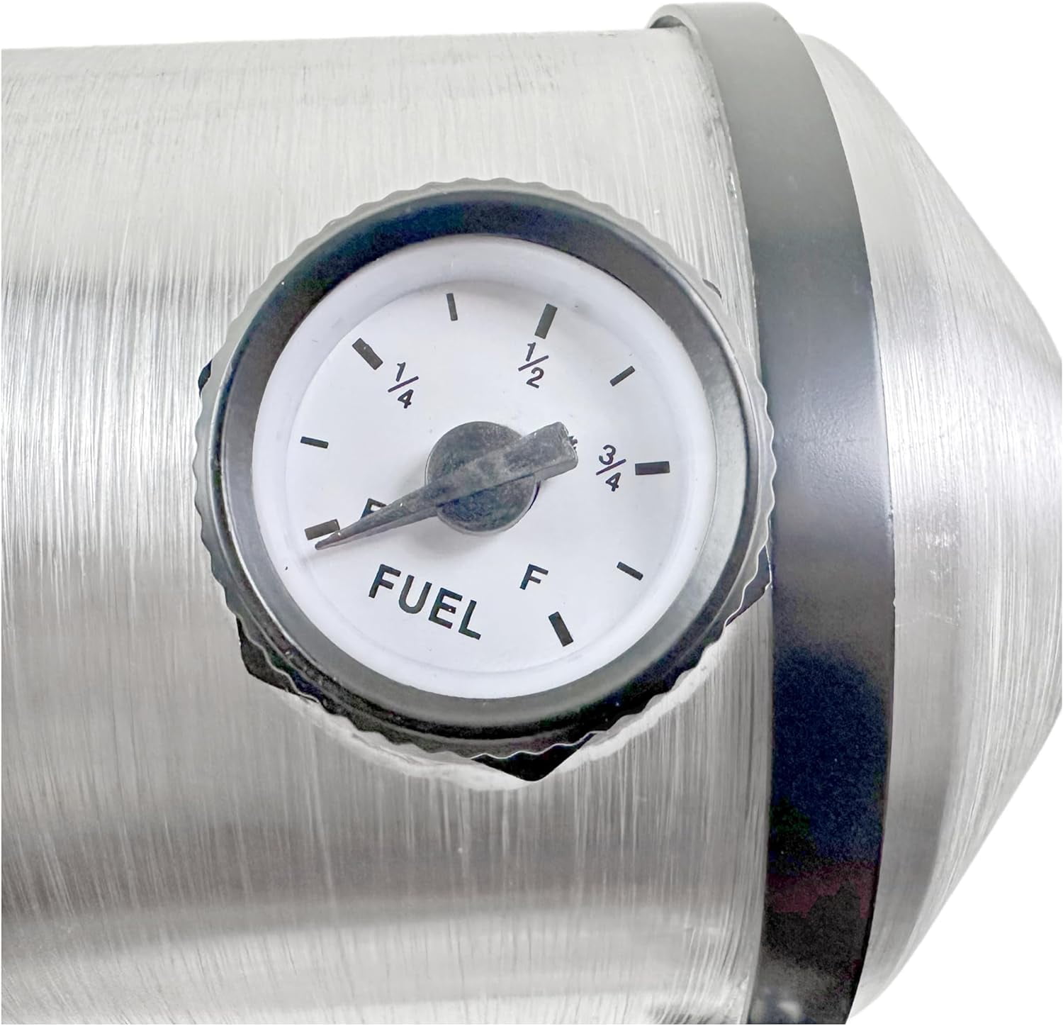 JSD 5 Gallon Aluminum Gas Tank Fuel Tank With Level Gauge 10 x 16 End Fill 1/4" NPT Outlet Auxiliary