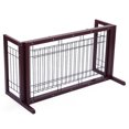thumbnail image 2 of Wood Freestanding Pet Gate Adjustable Width 40"-71", Indoor Dog Gate Fence for Stairs, Doorways, Hallways-Brown, 2 of 8