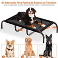 thumbnail image 2 of Cama Elevada para Perro Grande 120x70x22cm - Estructura de Acero Negro, Malla Transpirable, Desmontable, Fácil de Limpiar, Ideal Interior/Exterior, Refuerzo Doble, 2 of 7