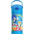 thumbnail image 1 of Thermos Kids Bouteille d'eau isotherme sous vide avec paille rabattable, 355 ml, Sonic, 1 of 5