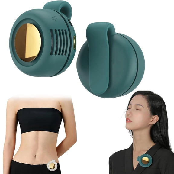 Portable Silent Mini Bladeless Electric Fan, Hands-Free Clip-On Design with 3 Adjustable Speeds, USB Rechargeable for Travel and Office