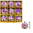 thumbnail image 3 of Twfbrm 9 Pcs Christmas Tree Ball Ornaments, Christmas Decorations 3.15" Large Hand-Painted Glitter Decorative Ball Pendants, Shatterproof Plastic Xmas Tree Hanging Baubles for Home Party Wedding, 3 of 6