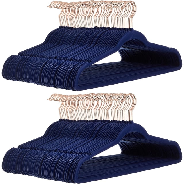 Ganchos delgados de terciopelo, antideslizantes, color Gris/Plateado, Paquete de 50
