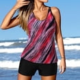 thumbnail image 4 of Conjunto de tankini con tiras en la espalda con estampado conservador para mujer Trajes de baño de dos piezas Traje de baño Fridja nalpqowj60738, 4 of 9