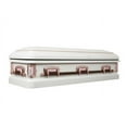 thumbnail image 3 of Overnight Caskets Primrose Funeral Metal Casket White with Pink Velvet Interior - 18 Gauge Steel, 3 of 3