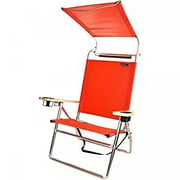 Deluxe 4 Position Aluminum High Seat Canopy Chair (Salmon Red) Pkg/1