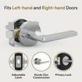 thumbnail image 3 of Mega Handles Ralph Privacy Door Lever | Stainless Steel, Round Rosette Reversible | Heavy Duty Includes Screws | Polished Chrome 5" (1 Pack), 3 of 4