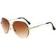 thumbnail image 1 of Gafas de sol recortadas con gradiente sin marco, gafas de sol redondas retras, hechas de metal, 1 of 5