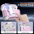thumbnail image 4 of Funda Rígida para AirPods Pro 3 2025 con Cierre Automático Magnético Soporte Integrado y Compatibilidad MagSafe Kit de Accesorios Completo Blanco Carbón Rosa, 4 of 7