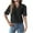 Black-03, variant on Perfectbot Womens Dressy Casual Shirts V Neck Short Sleeve Top Bussiness Office Chiffon Blouse