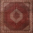 thumbnail image 1 of Ahgly Company Indoor Square Traditional Rust Pink Medallion Area Rugs, 3' Square, 1 of 6