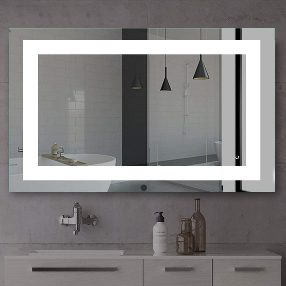 36" x 21" AntiFog Wall Mounted LED Mirrors Horizontal/Vertical Lighted