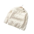 thumbnail image 4 of LNGOOR Baby Boys Girls Sweaters Kid Fleece Thickened Autumn Winter pullover Round Neck Long Sleeves  Wool Clothing Girls Ripped Sweater, 4 of 7