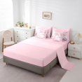 thumbnail image 3 of Erosebridal Magical Horse Bedding Sets Twin Size,Pink White Comforter Sets with Sheets,Stars Unicorn Bed in a Bag Twin size,Microfiber Kawaii Bedroom Decorative,Reversible,7-Piece, 3 of 6
