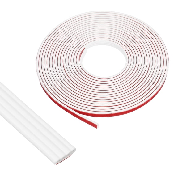 3/8 Inch x 20 ft Weather Stripping Door Seal Strip, Self Adhesive Silicone Seal Tape fit 1-2mm , White