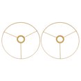 thumbnail image 1 of Shisuyan Support de Lampe Doré 2 Pcs 5.9X5.9X0.4In, 1 of 8