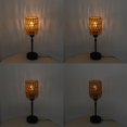 thumbnail image 4 of FSLiving Rechargeable Battery Operated LED Fireplace Lamps by Remote RV Table Lamp,Telescoping Rod Adjustable Height Lamp-Post Natural Twine Braiding Dimmable Edison Desk Lamp Hallway 2 Lights, 4 of 7