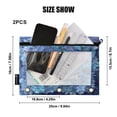 thumbnail image 3 of 2 Pack Flip Folders with Clear PVC Window Binder Pouches 3-Ring Binder Organizer for Office & Home Butterflies Books and Flowers, 3 of 6