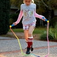 thumbnail image 3 of Corde à Sauter pour Enfants, Corde à Sauter en Polyester Réglable de 2,4 m avec Poignée en Bois pour Garçons et Filles, Mise en Forme, Exercice Extérieur, 3 of 8