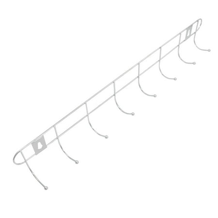 Unique Bargains Stainless Steel Wall Mounted Hook Rack Towels Clothing Keys Hook
