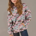 thumbnail image 3 of Sudadera con capucha para niñas y niños, sudadera de manga larga con cuello redondo y estampado de moda, jersey con bolsillo, sudadera de poliéster para niñas, 3 of 8