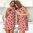 thumbnail image 4 of Naloa Cute Strawberry Print Women Nightgowns,Womens Loungewear,Short Sleeve Sleepwear,Comfy Ladies Nightdress, 4 of 6