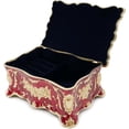 thumbnail image 2 of Retro Jewelry Box Decorative Jewelry Organizer Box Travel Portable for Women Girls Kids Small Vintage Jewelry Storage Organizer for Necklace Earrings Wedding Rings (Red), 2 of 5