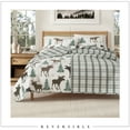 thumbnail image 4 of Great Bay Home Rustic Lodge Reversible Reversible Quilt Set With Shams (Full / Queen, Moose - Chocolate), 4 of 6