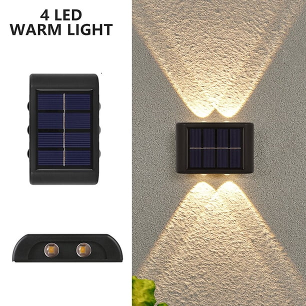 Luces solares de pared para exteriores, lámpara Led Solar impermeable, iluminación luminosa hacia arriba y hacia abajo para jardín, balcón, patio, lámparas de decoración de calle, nuevo