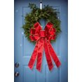 thumbnail image 4 of Large Christmas Bow for Wreath, Xmas Red Velvet Bows Winter Holiday Tree Topper Bow for Front Door Wall Indoor Outdoor Christmas Party Decoration Supplies, 4 of 15
