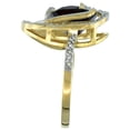 thumbnail image 3 of 14k Yellow Gold Natural Garnet Ring Oval 12x10mm Diamond Accents, size 8.5, 3 of 4