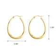 thumbnail image 3 of Alexcraft 14K Gold  Plated Teardrop Hoop Earrings, Hypoallergenic Jewelry for Women, 3 of 6