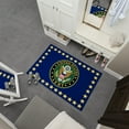 thumbnail image 3 of Ottomanson US ARMY Stars Logo Non-Slip Rubberback 3x5 Machine Washable Area Rug, 3'3" x 5', Blue/Multi, 3 of 8