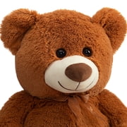 HollyHOME Giant Teddy Bear Big Plush Stuffed Animal Soft Cuddly Toy Gift for Girlfriend Kids Valentines Day 36 Inch Brown