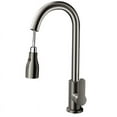 thumbnail image 2 of Grifo extraíble de cobre para cocina, lavabo gris para verduras, para uso doméstico, giratorio, dos en uno, para agua caliente y fría, para piscina, 2 of 2
