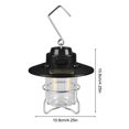 thumbnail image 4 of Luz Que Acampa Retro LED Camping Light 300LM Tipo-C Recargable IPX4 650mAh (Negro), 4 of 9
